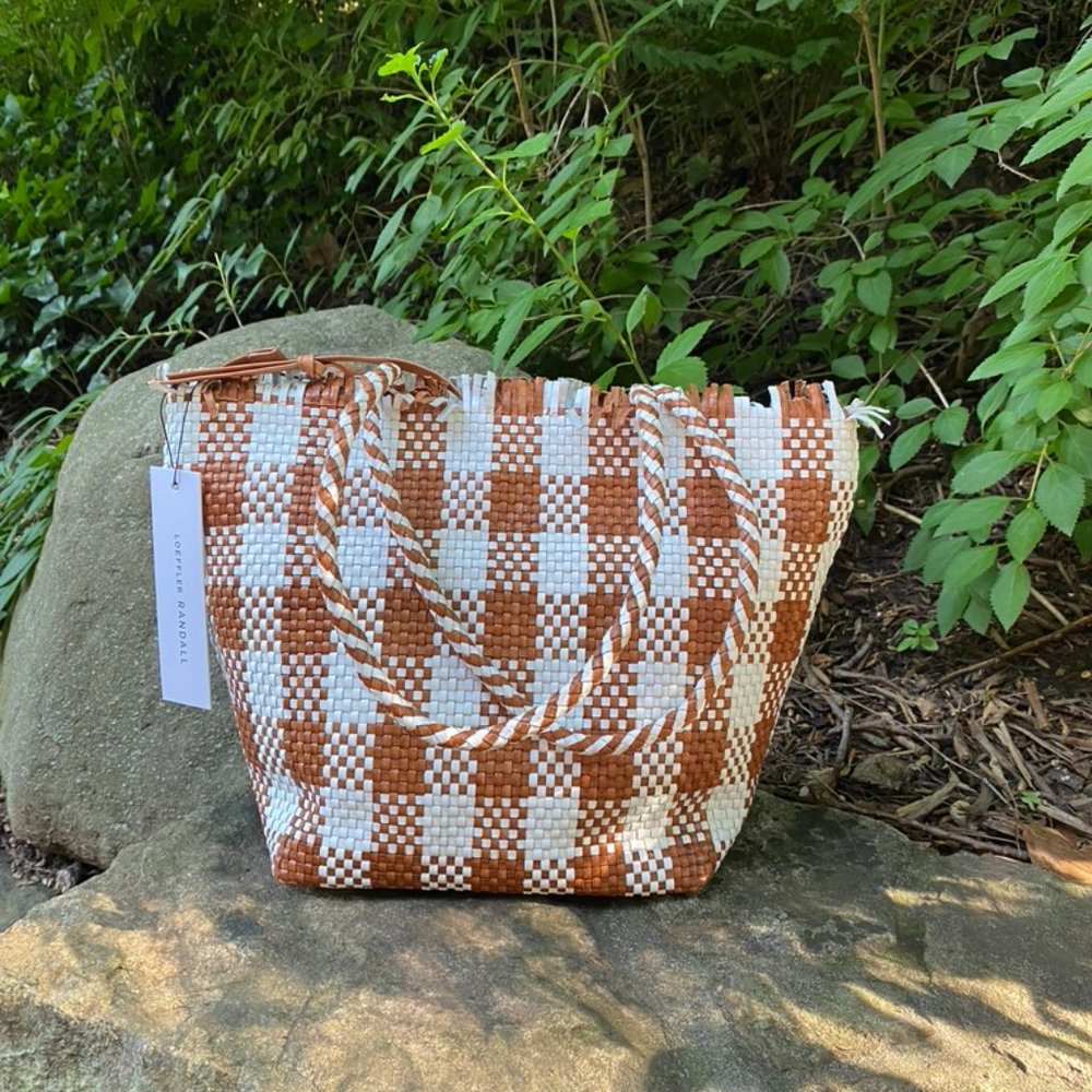 Loeffler Randall Tatia Woven Leather Fringe Tote